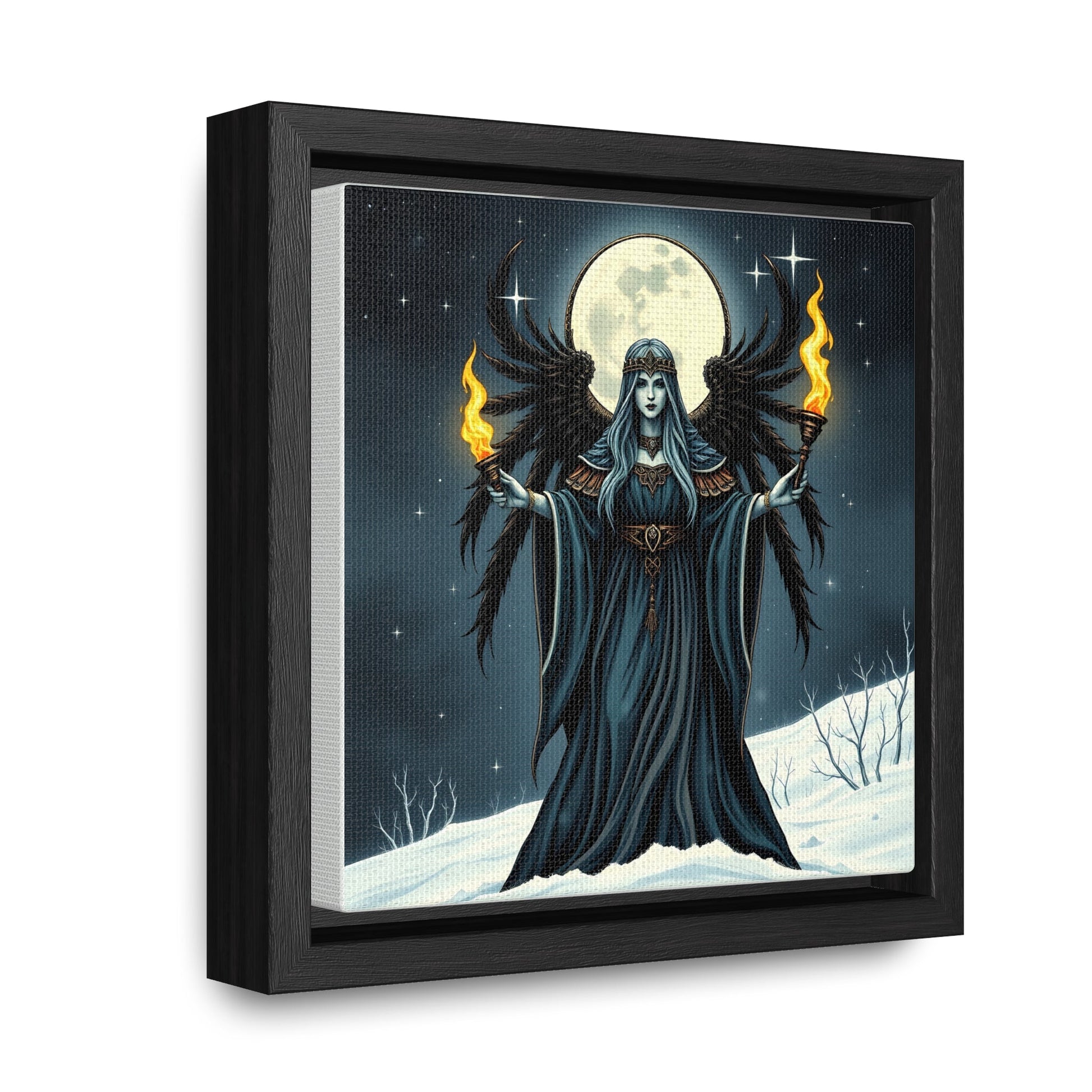 Canvas Wrap Hekate Winter Moon Art - Resonating Crystal Creations