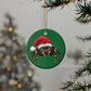 Ceramic Ornaments - Christmas Jumping Spider with Santa Hat - Resonating Crystal Creations