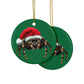 Ceramic Ornaments - Christmas Jumping Spider with Santa Hat - Resonating Crystal Creations