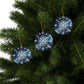 Christmas Ceramic Ornaments - Geometric Snowflake Design - Resonating Crystal Creations