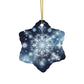 Christmas Ceramic Ornaments - Geometric Snowflake Design - Resonating Crystal Creations