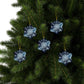 Christmas Ceramic Ornaments - Geometric Snowflake Design - Resonating Crystal Creations