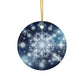 Christmas Ceramic Ornaments - Geometric Snowflake Design - Resonating Crystal Creations