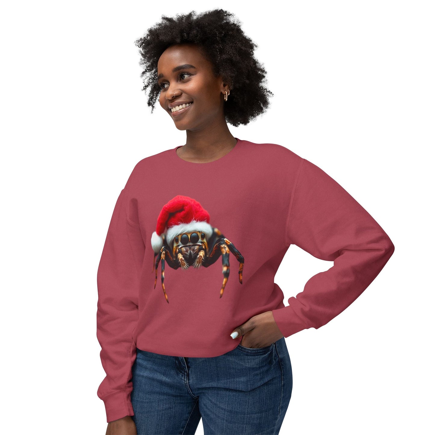 Christmas Jumping Spider Crewneck Sweatshirt - Resonating Crystal Creations