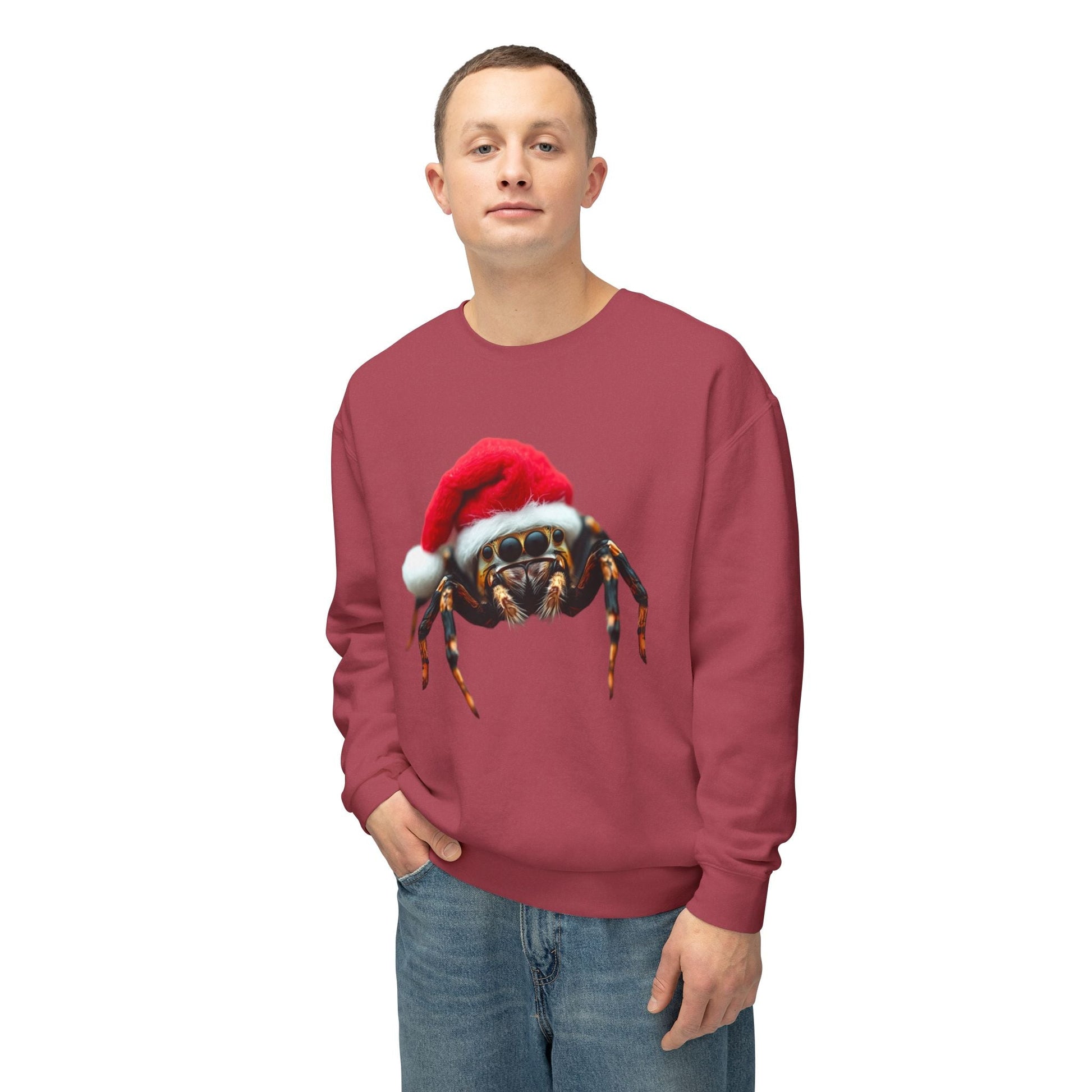 Christmas Jumping Spider Crewneck Sweatshirt - Resonating Crystal Creations