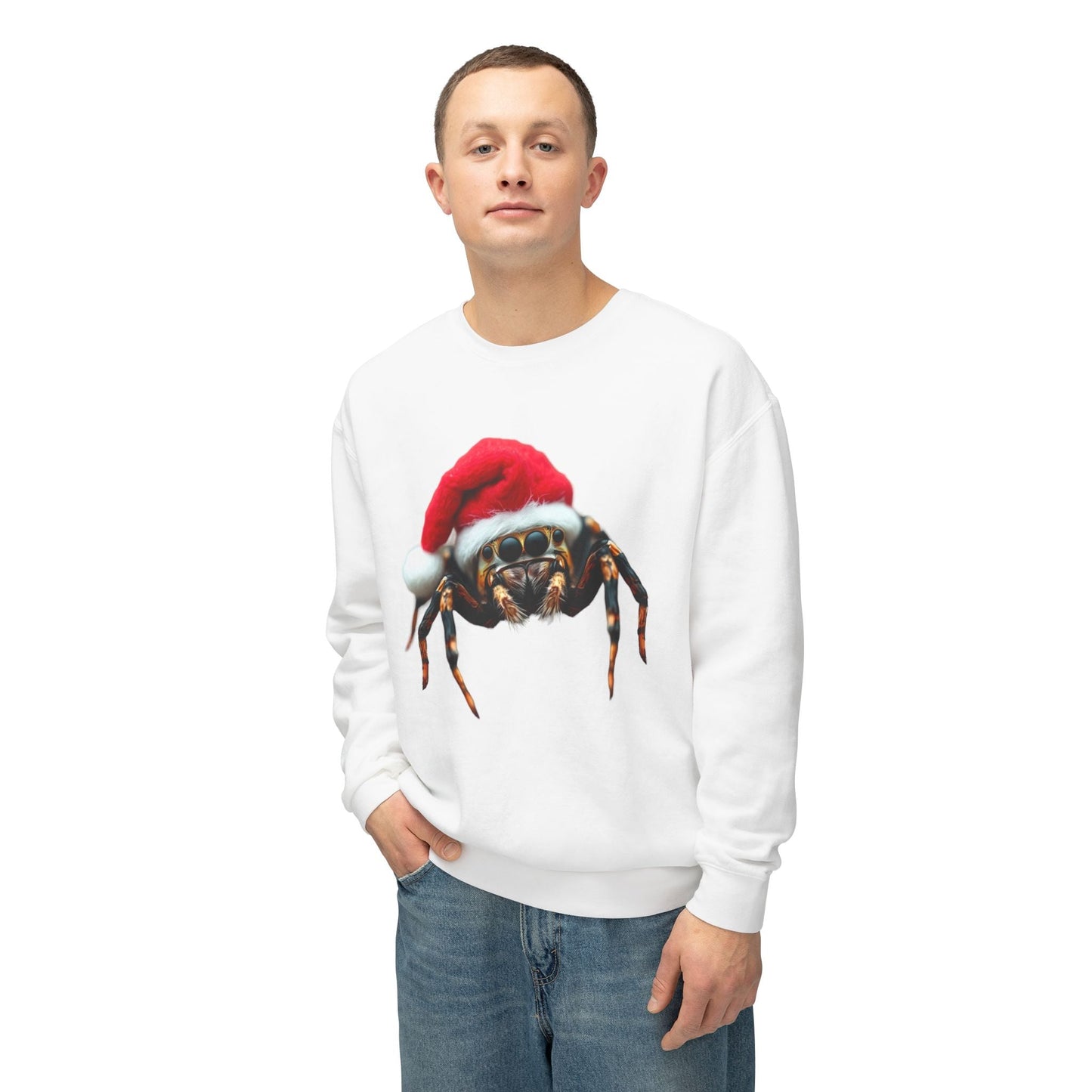 Christmas Jumping Spider Crewneck Sweatshirt - Resonating Crystal Creations