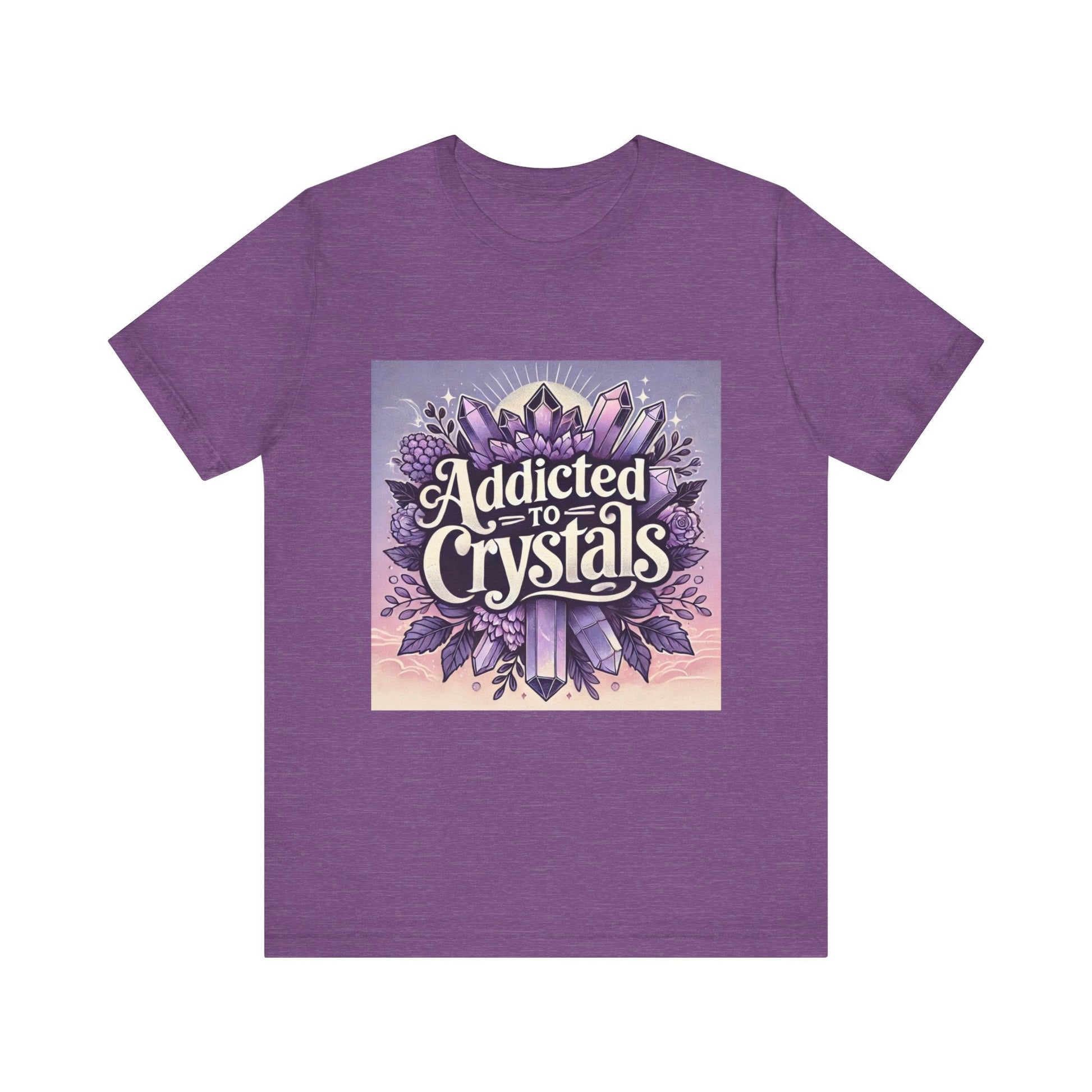 Crystal Lover T-Shirt, Gemstone Addiction Tee, Unisex Crystal Shirt, Boho Crystal Top, Crystal Energy Apparel - Resonating Crystal Creations