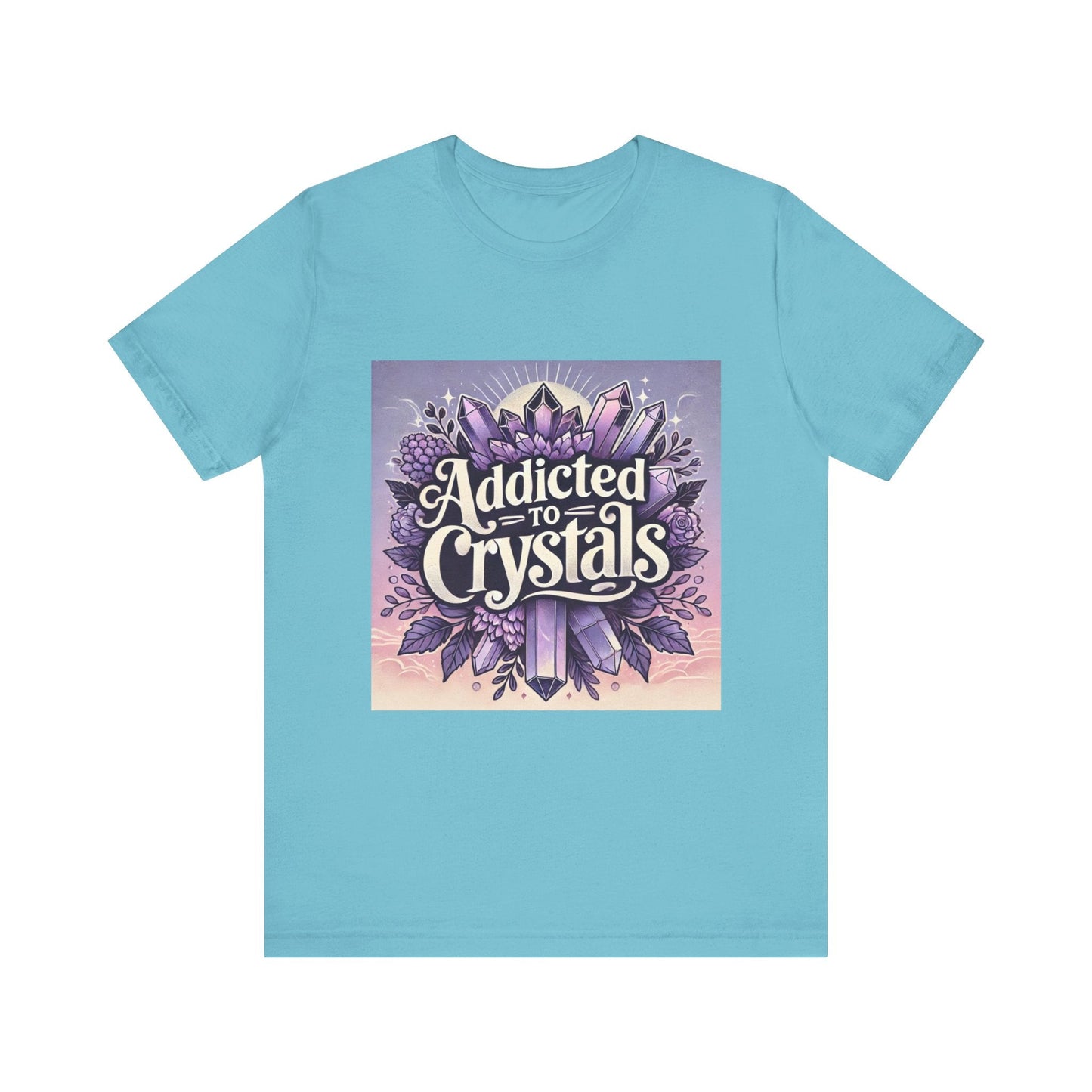 Crystal Lover T-Shirt, Gemstone Addiction Tee, Unisex Crystal Shirt, Boho Crystal Top, Crystal Energy Apparel - Resonating Crystal Creations