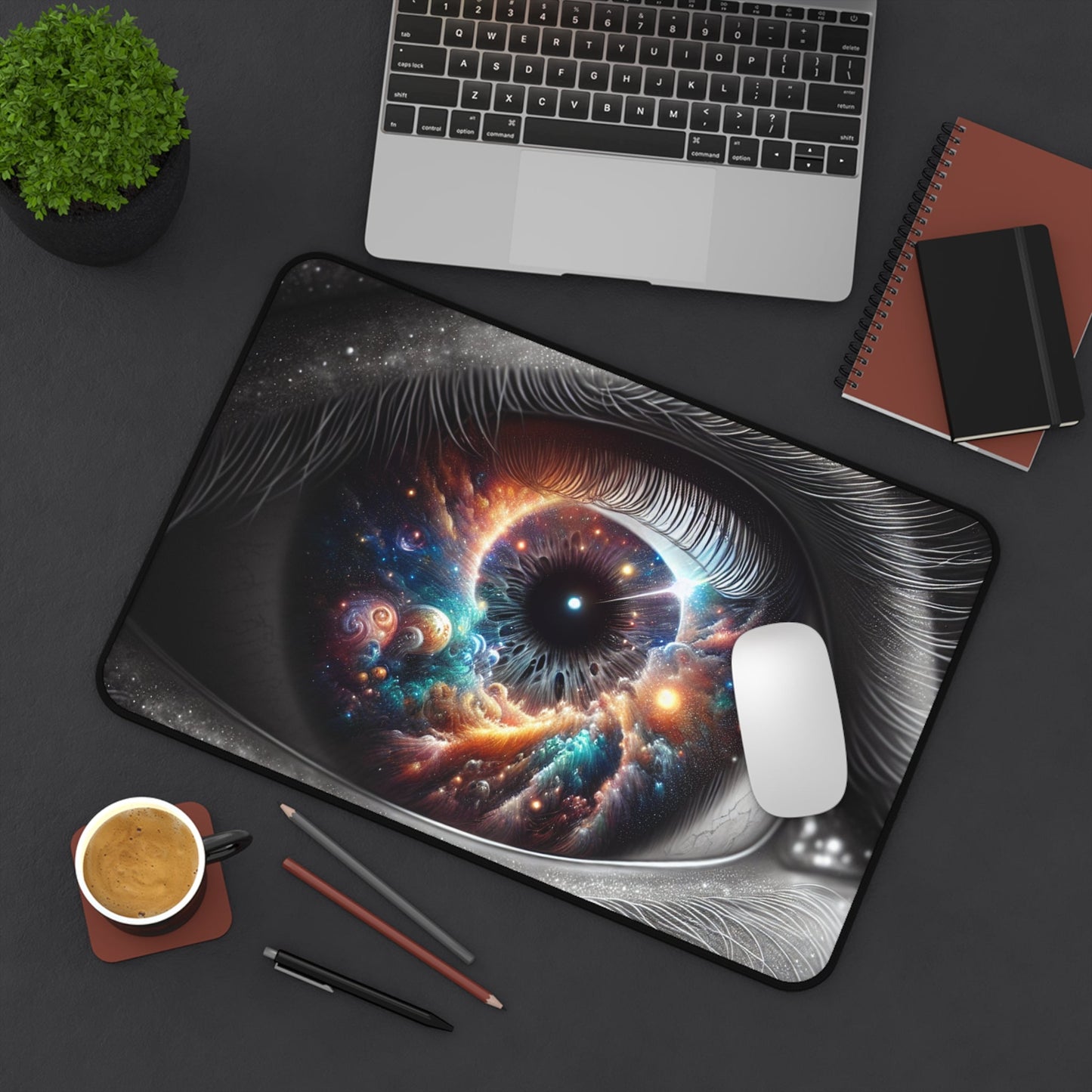 Desk Mat, Beyond imagination. Unique Desk Pad for Work or Study, Office Mouse Pad, Desk Blotter, Extra Large Gaming Mat, Desk Accessories - Resonating Crystal Creations