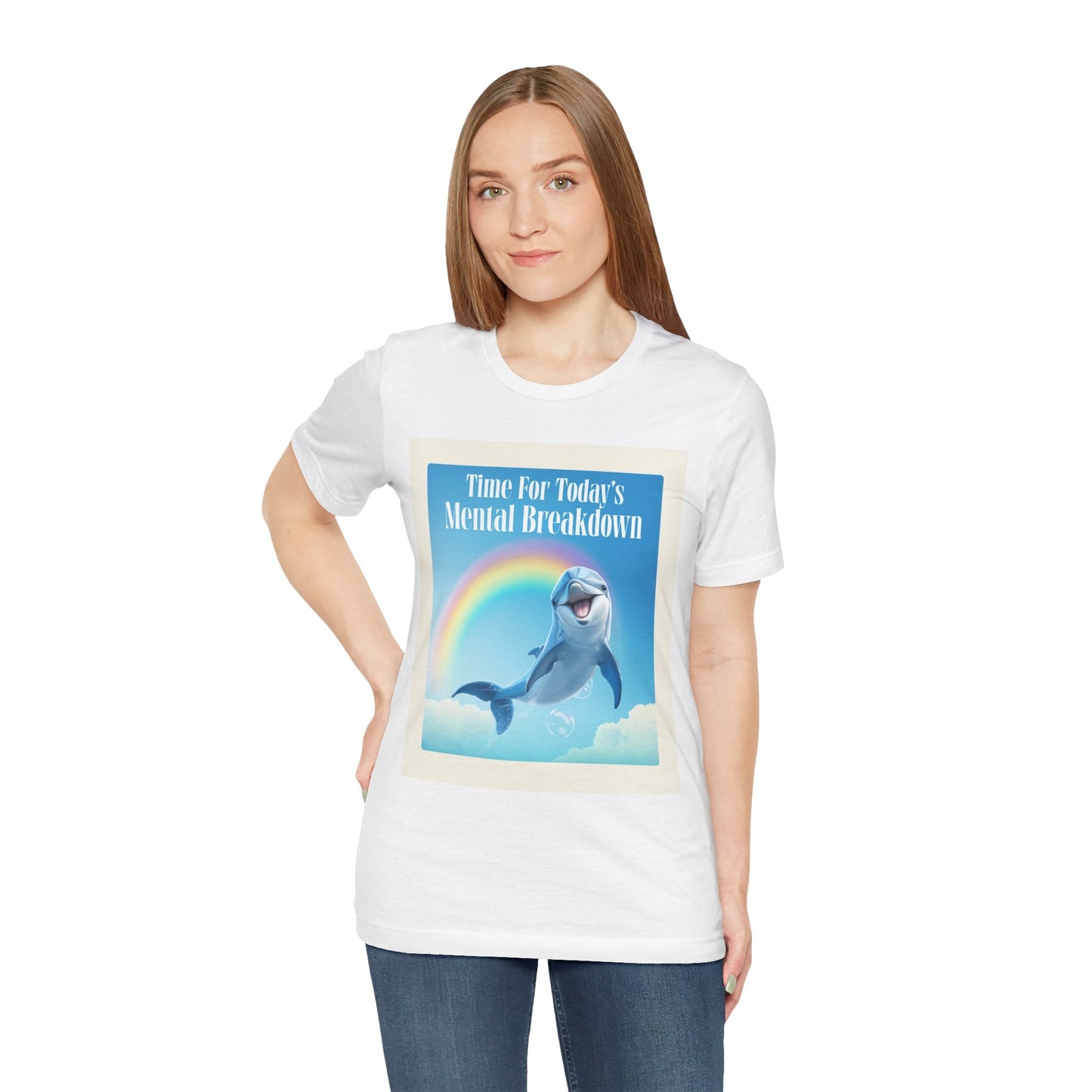 Dolphin Tee, Mental Health Shirt, Positive Quote Tshirt, Summer Vibes Top, Ocean Graphic Tee, Sea Animal Gift Shirt - Resonating Crystal Creations