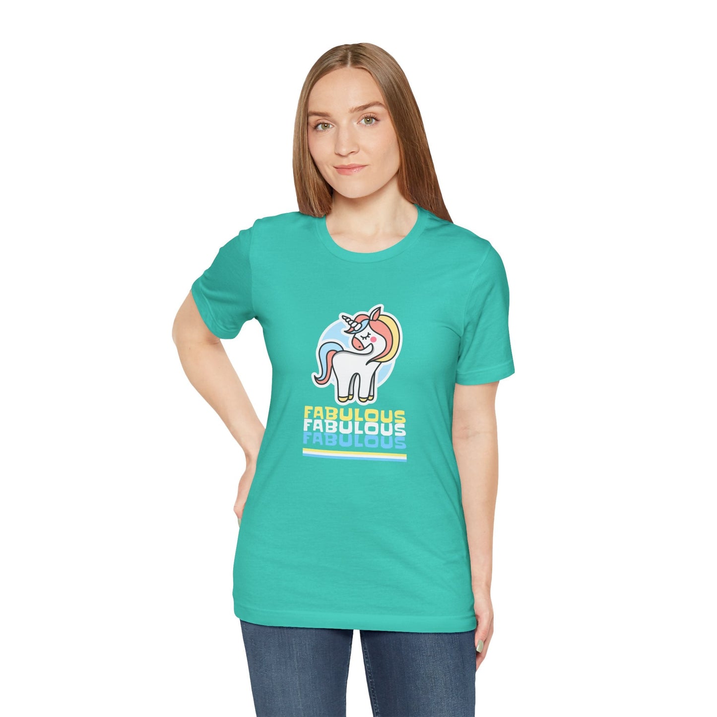 Fabulous Unicorn Tee, Magical Rainbow Shirt, Mythical Creature T-shirt, Fantasy Animal Top, Enchanted Graphic Tee, Fun Tee for Unicorn - Resonating Crystal Creations