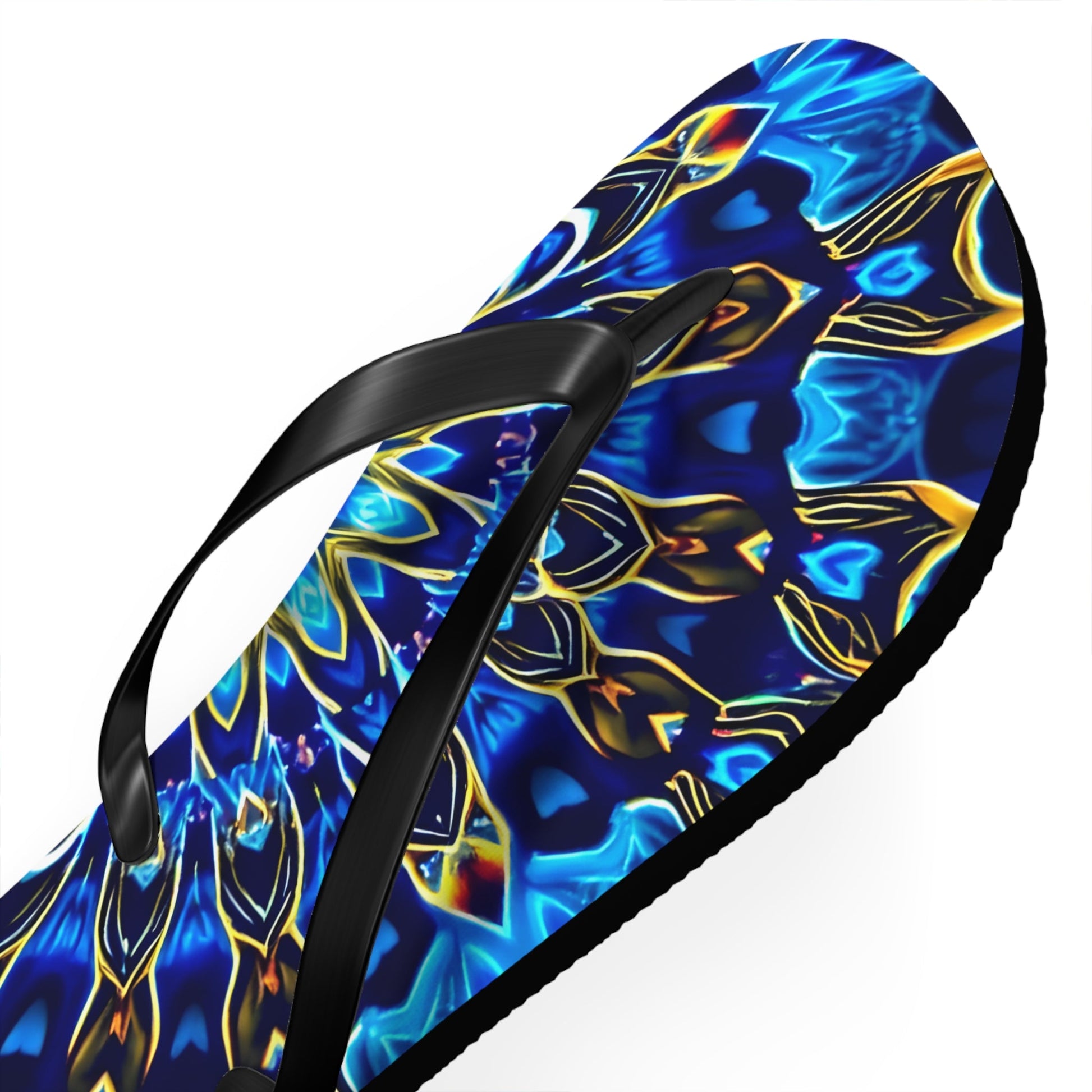 Flip Flops - Blue Mandala Design - Resonating Crystal Creations