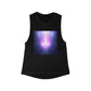 Flowy Tank Top, Violet Flame Healing Energy Shirt, Spiritual Muscle Tee, Reiki Energy Top, Women's Yoga Tank, Meditation Shirt - Resonating Crystal Creations