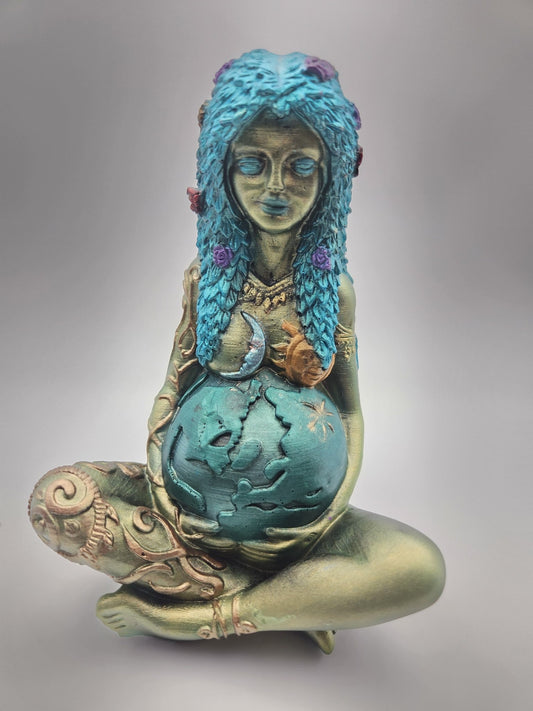 Gaia with blue hair - Resonating Crystal Creations