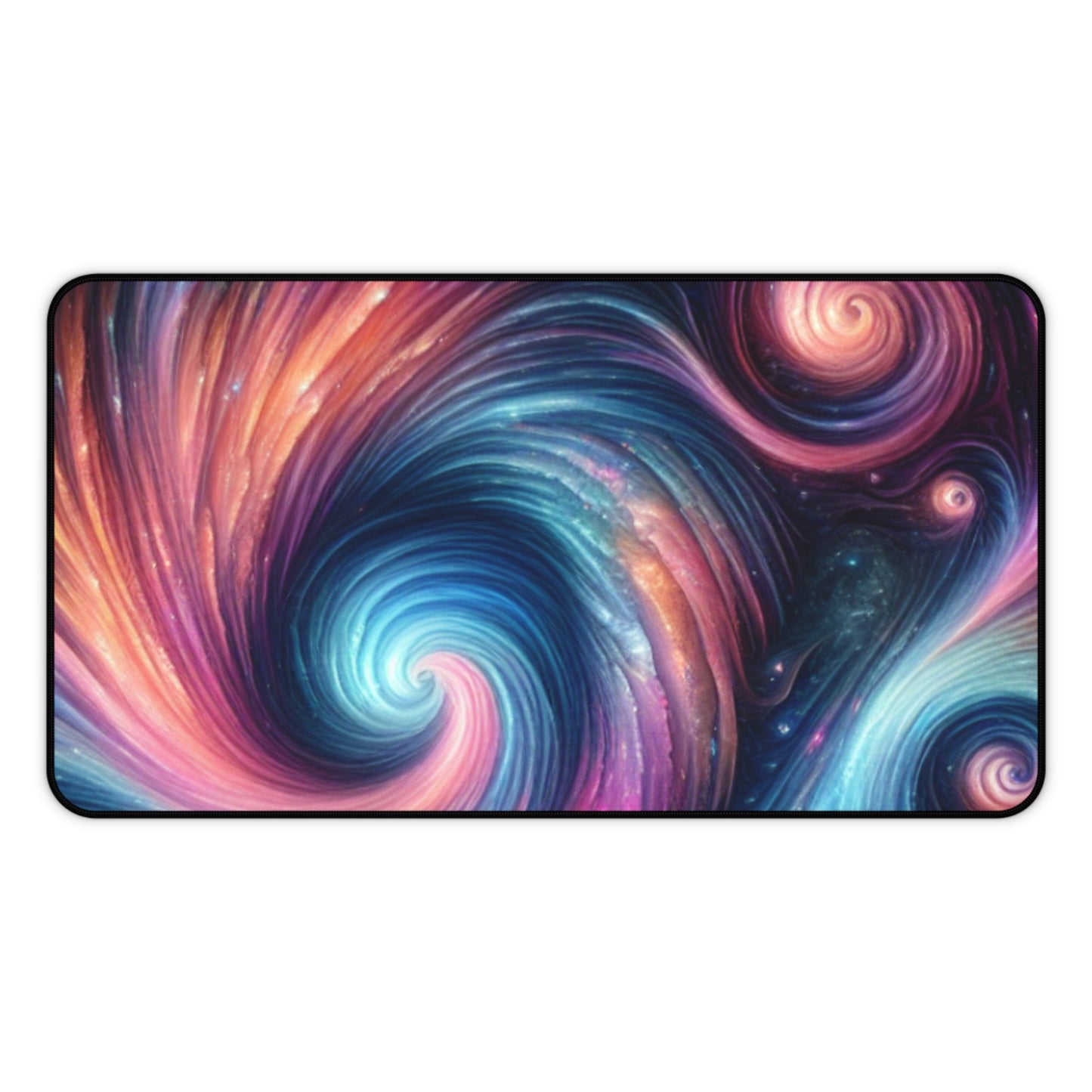 Galactic Swirl Desk Mat, Celestial Mouse Pad, Space Office Accessories, Cosmic Desk Decor, Starry Desk Blotter - Resonating Crystal Creations