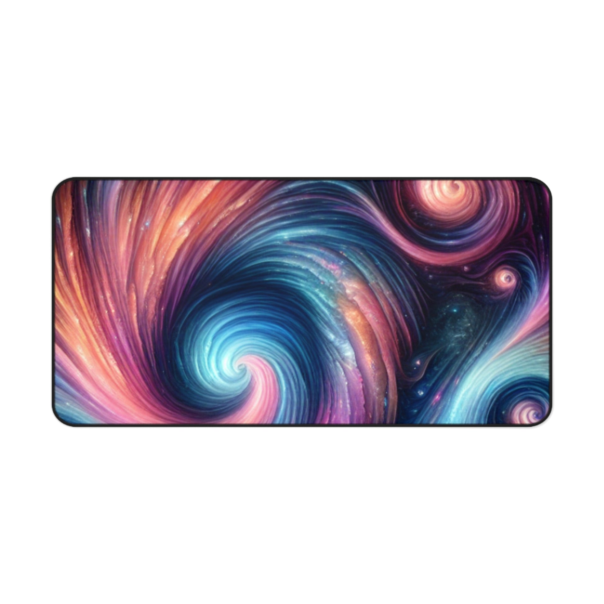 Galactic Swirl Desk Mat, Celestial Mouse Pad, Space Office Accessories, Cosmic Desk Decor, Starry Desk Blotter - Resonating Crystal Creations