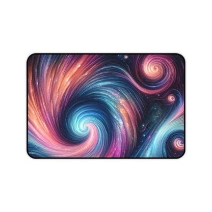 Galactic Swirl Desk Mat, Celestial Mouse Pad, Space Office Accessories, Cosmic Desk Decor, Starry Desk Blotter - Resonating Crystal Creations