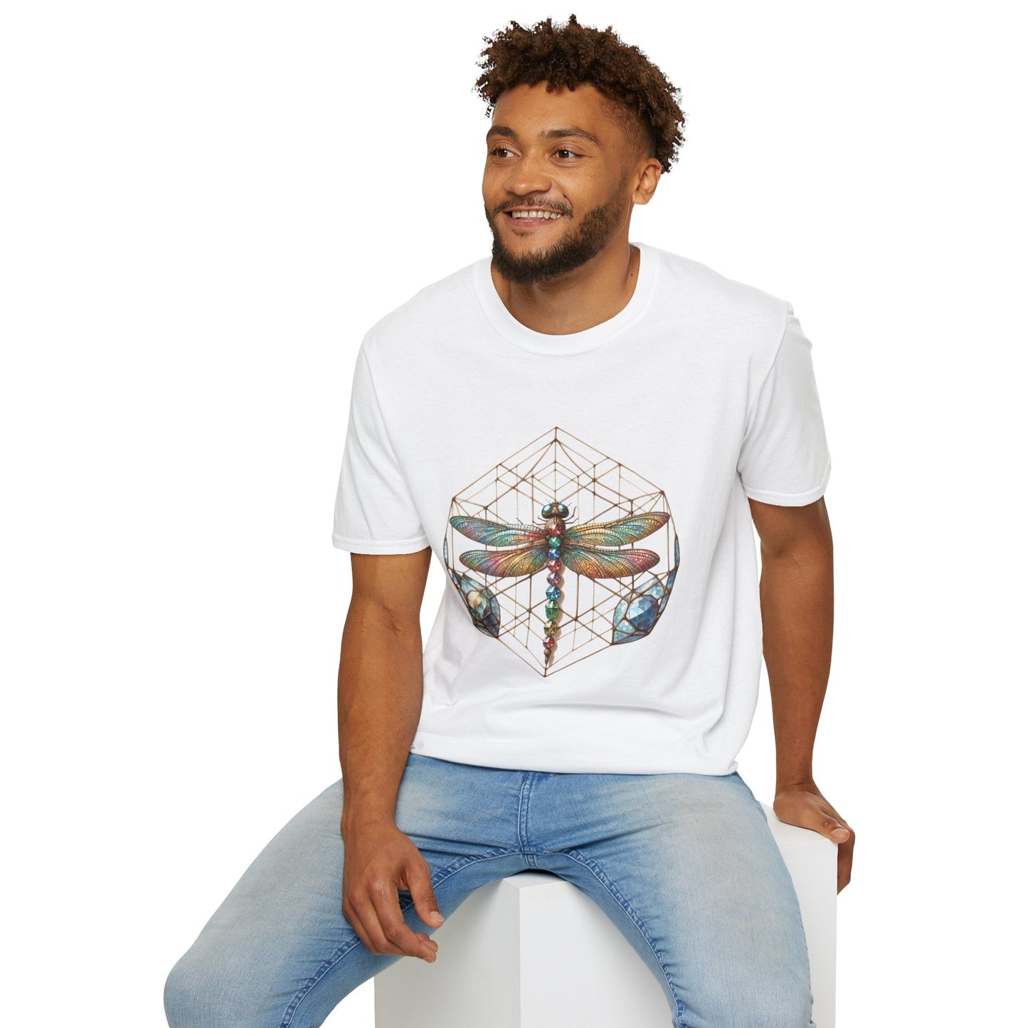 Geometric Dragonfly T-Shirt - Resonating Crystal Creations