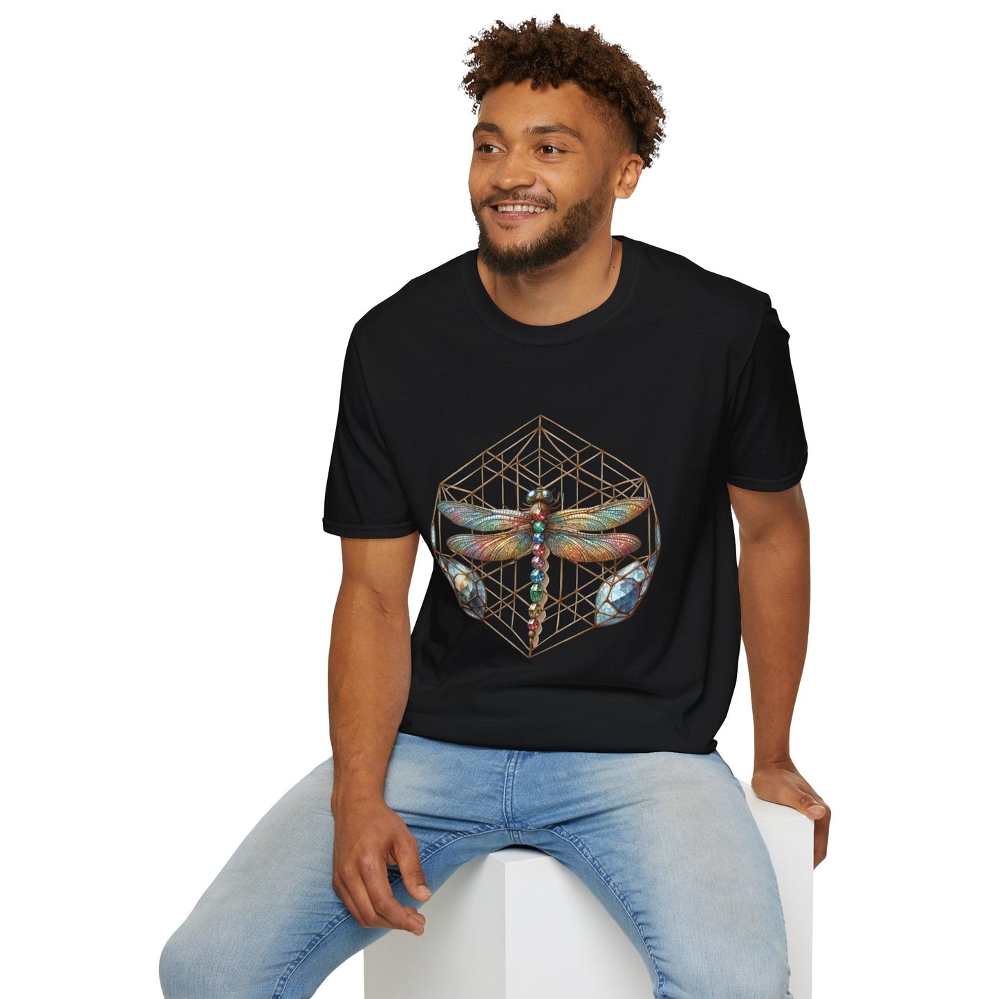 Geometric Dragonfly T-Shirt - Resonating Crystal Creations