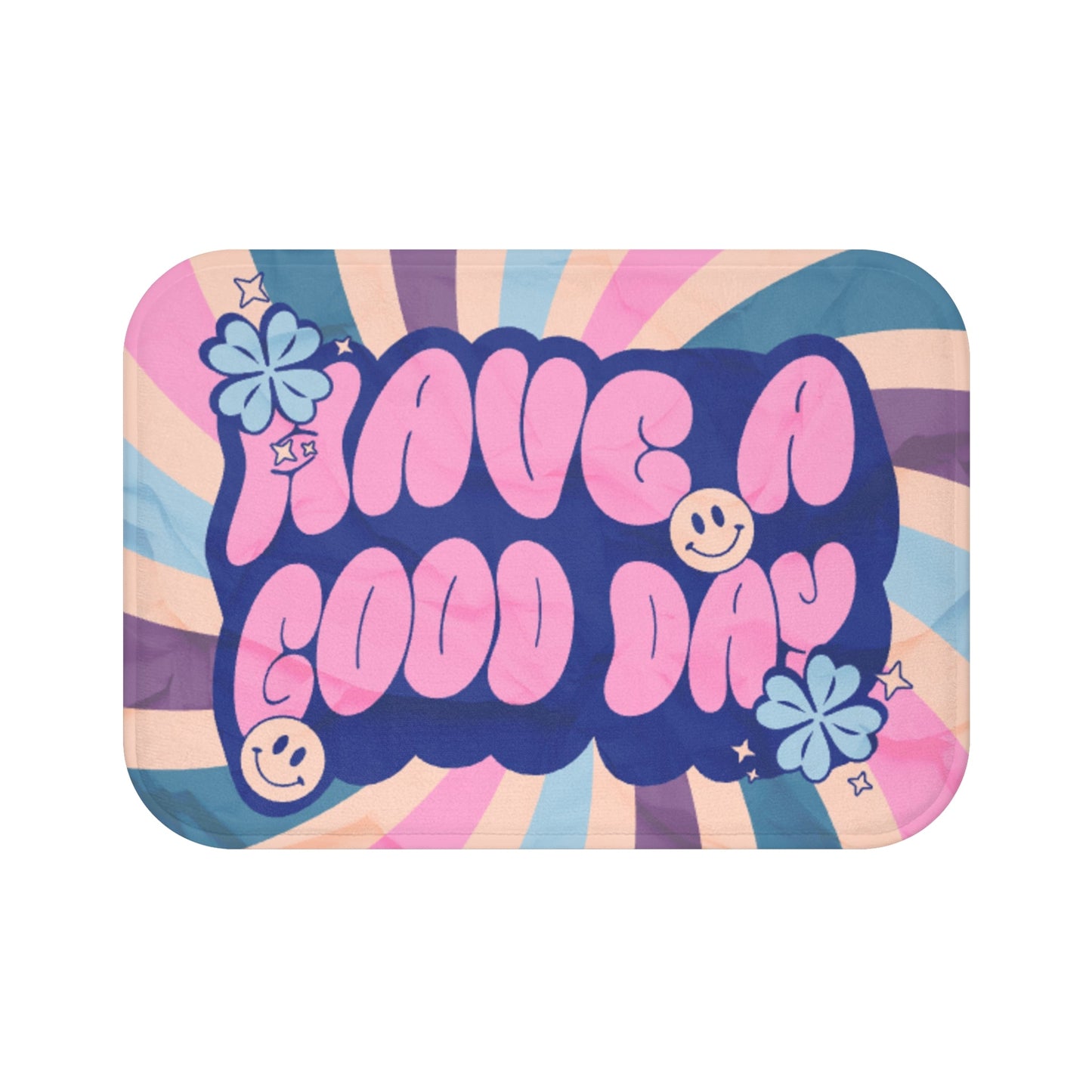 Good Day Bath Mat - Positive Vibes Bathroom Rug, Happy Quote Kitchen Mat, Inspirational Shower Mat, Joyful Home Decor Accent, Feel - Good - Resonating Crystal Creations