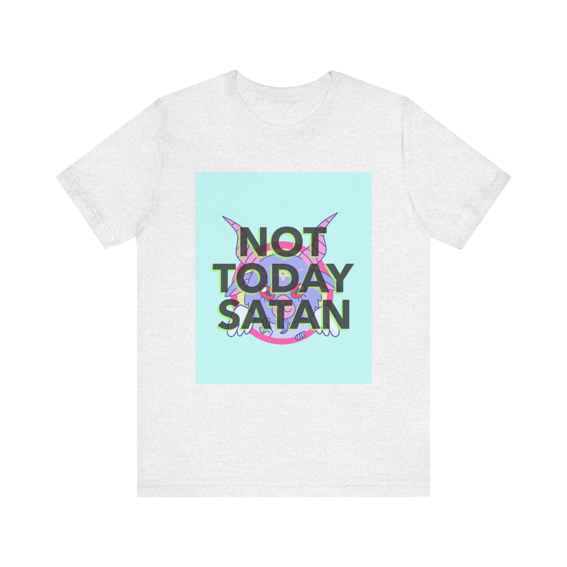 Graphic Tee Shirt, Not Today Satan Quote Shirt, Unisex Jersey Top, Funny Short Sleeve Tee for Men and Women, Sarcastic T-shirt, Religious - Resonating Crystal Creations