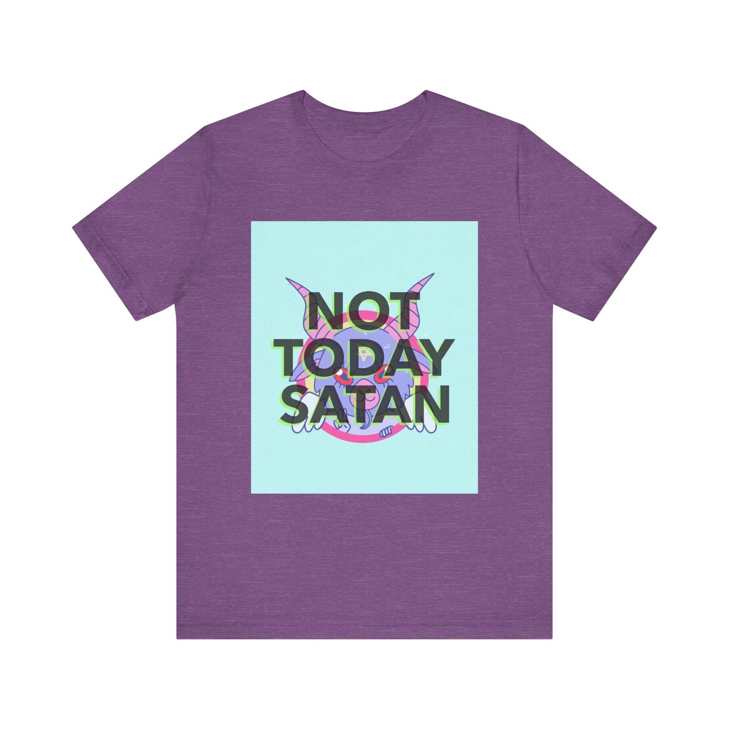 Graphic Tee Shirt, Not Today Satan Quote Shirt, Unisex Jersey Top, Funny Short Sleeve Tee for Men and Women, Sarcastic T-shirt, Religious - Resonating Crystal Creations