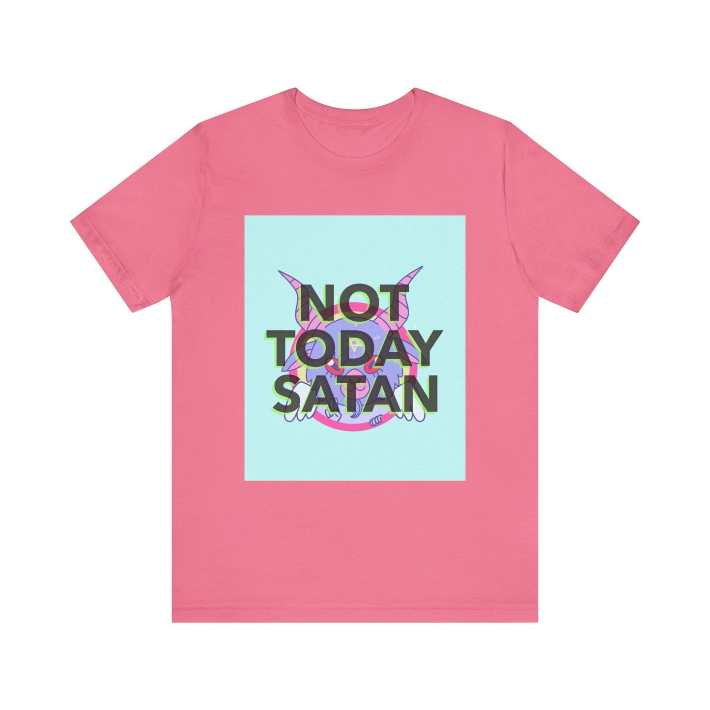 Graphic Tee Shirt, Not Today Satan Quote Shirt, Unisex Jersey Top, Funny Short Sleeve Tee for Men and Women, Sarcastic T-shirt, Religious - Resonating Crystal Creations