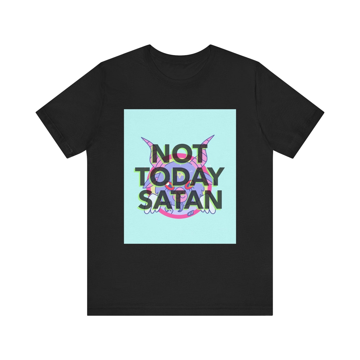 Graphic Tee Shirt, Not Today Satan Quote Shirt, Unisex Jersey Top, Funny Short Sleeve Tee for Men and Women, Sarcastic T-shirt, Religious - Resonating Crystal Creations