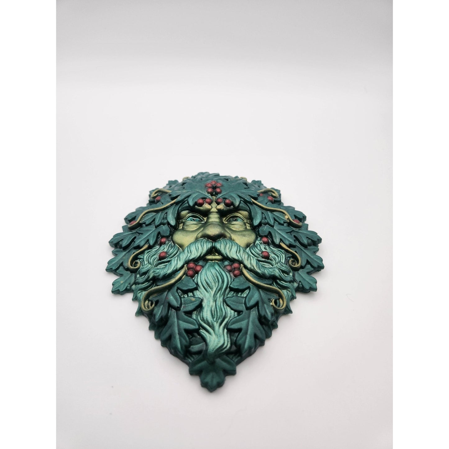 Greenman with Red Berries - Resonating Crystal Creations