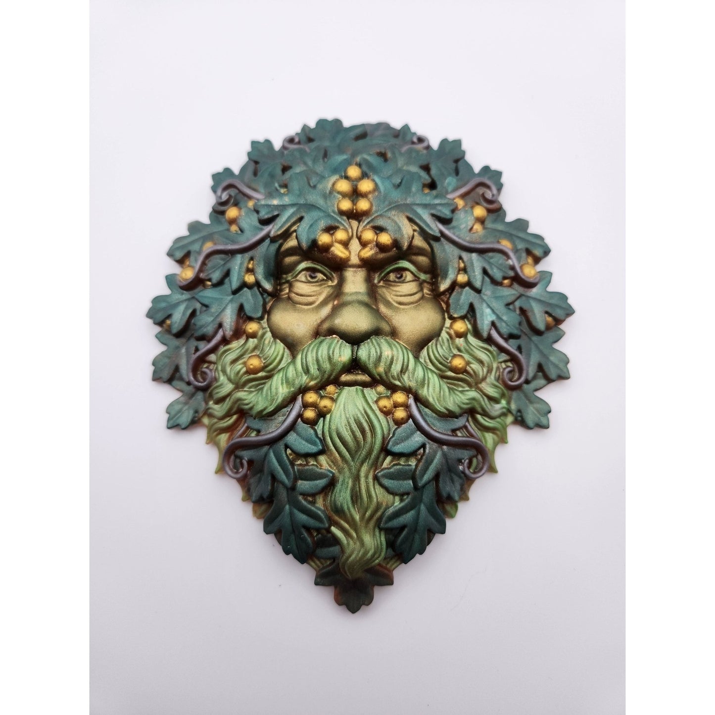 Greenman with Yellow Berries - Resonating Crystal Creations