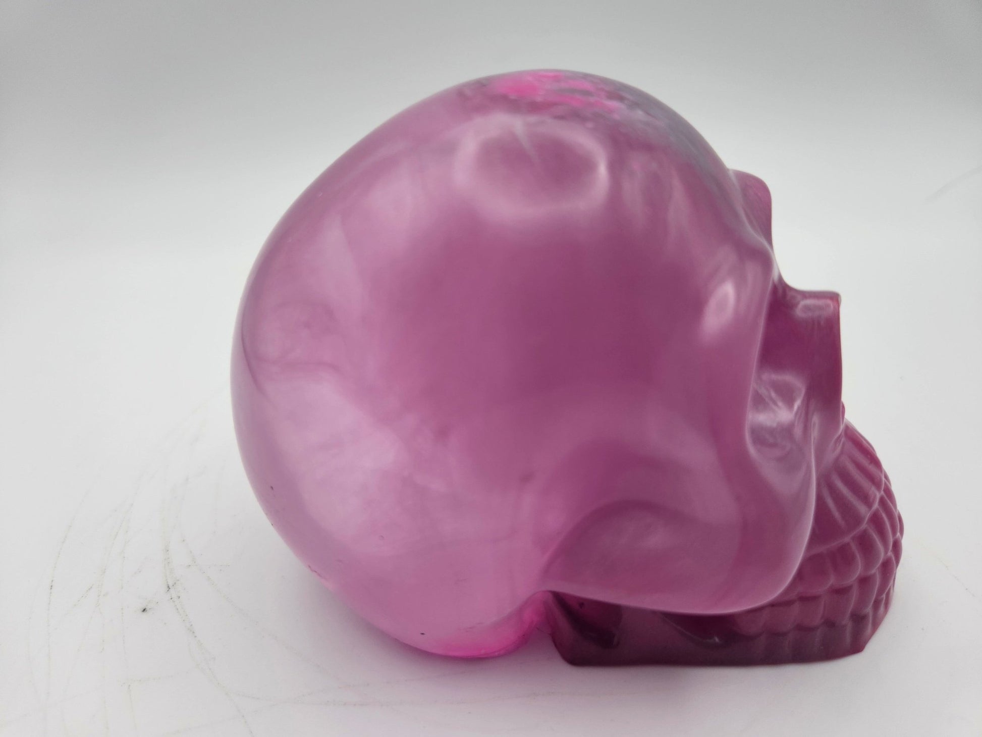 Handmade Resin Pink Skull - Resonating Crystal Creations