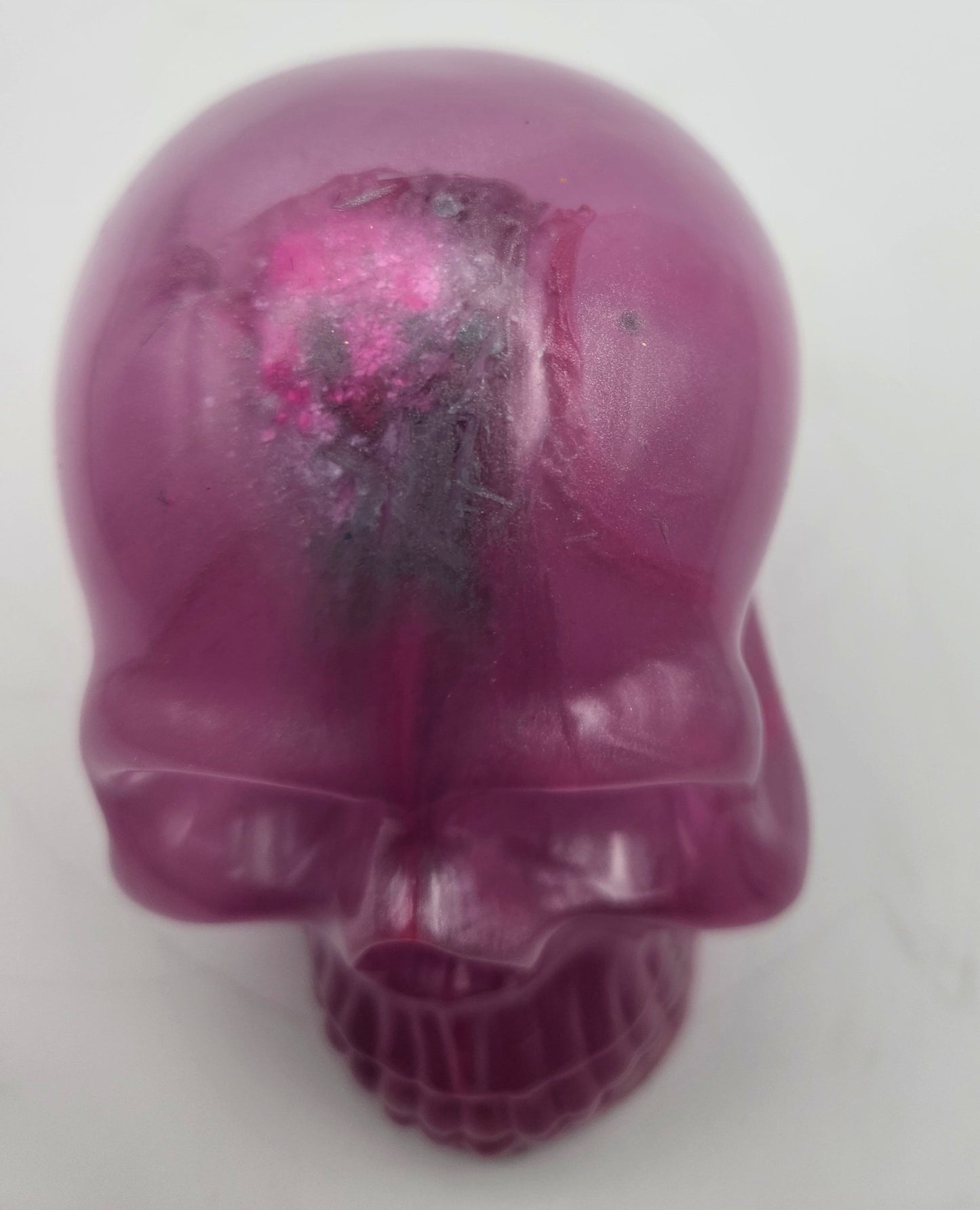 Handmade Resin Pink Skull - Resonating Crystal Creations