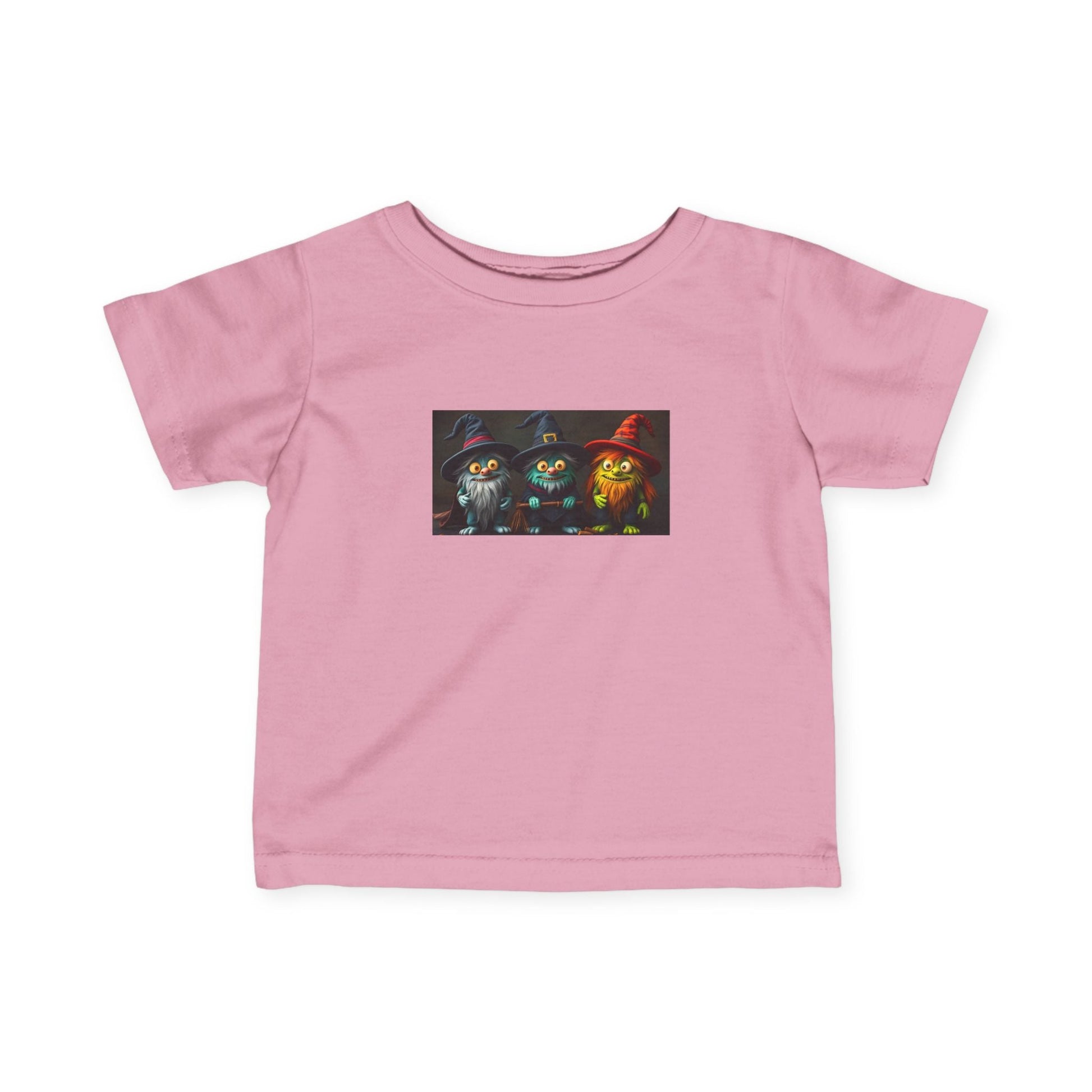 Infant Tee - Fuzzy Little Monsters Dressed as Witches Halloween Shirt - Resonating Crystal Creations