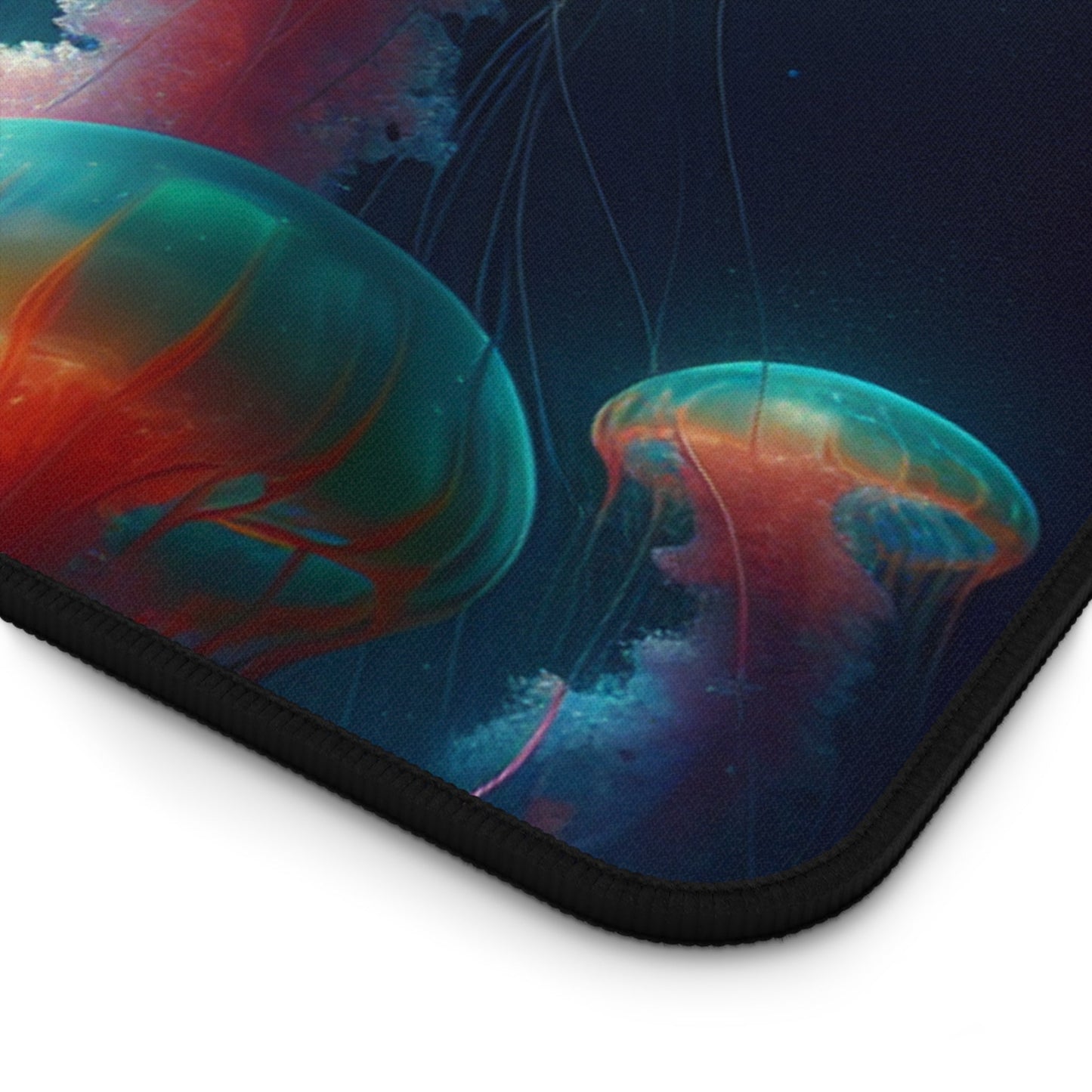 Jellyfish Desk Mat, Ocean Theme Mouse Pad, Sea Life Work Desk Accessory, Underwater Office Decor, Marine Creature Desk Blotter - Resonating Crystal Creations