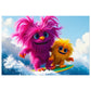 Jigsaw Puzzle - Cute Furry Monsters Surfing - Resonating Crystal Creations