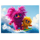 Jigsaw Puzzle - Cute Furry Monsters Surfing - Resonating Crystal Creations