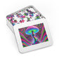 Jigsaw Puzzle - Psychedelic Mushroom Design - Resonating Crystal Creations