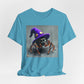 Jumping Spider in Purple Wizard Hat T-Shirt - Resonating Crystal Creations