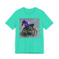 Jumping Spider in Purple Wizard Hat T-Shirt - Resonating Crystal Creations