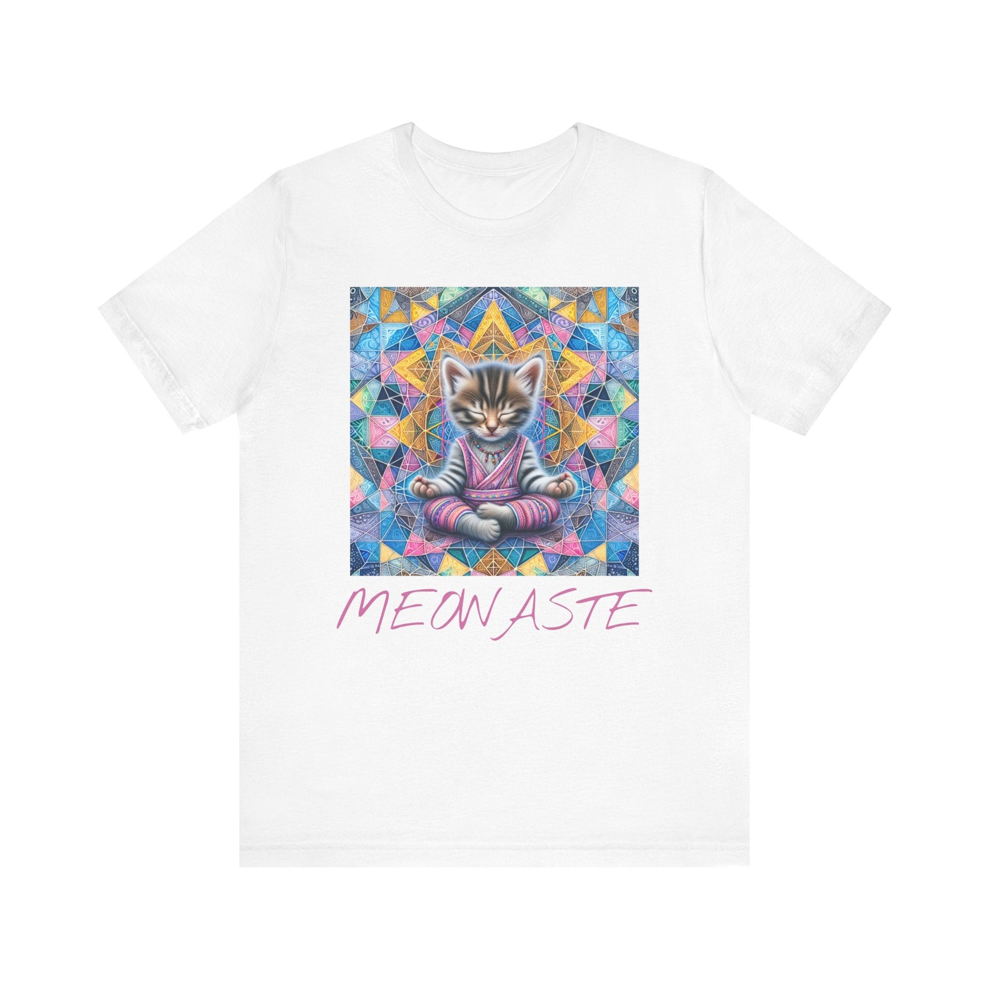 Kitten Meowaste T-Shirt, Cat Lover Gift, Yoga Tee, Relaxation Shirt, Meditation Top - Resonating Crystal Creations