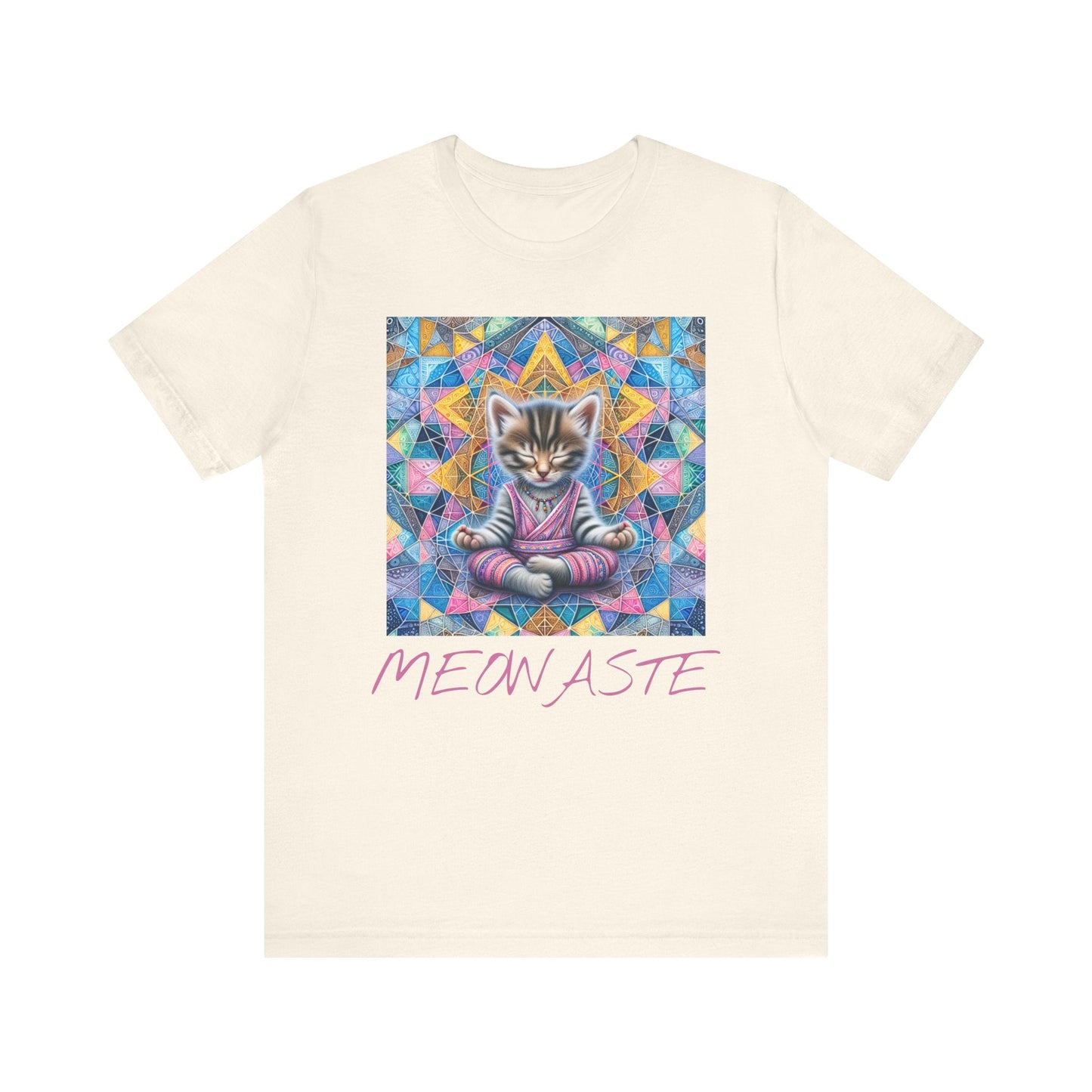 Kitten Meowaste T-Shirt, Cat Lover Gift, Yoga Tee, Relaxation Shirt, Meditation Top - Resonating Crystal Creations