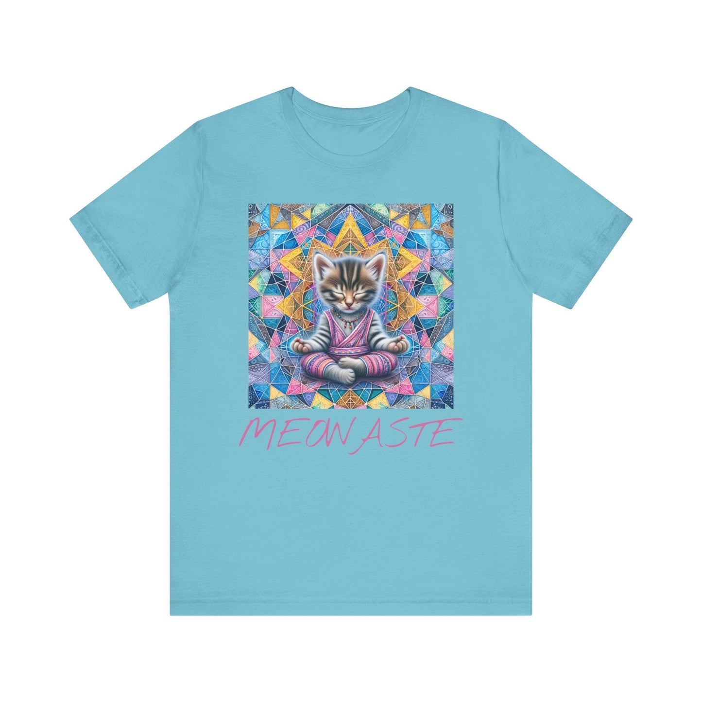 Kitten Meowaste T-Shirt, Cat Lover Gift, Yoga Tee, Relaxation Shirt, Meditation Top - Resonating Crystal Creations