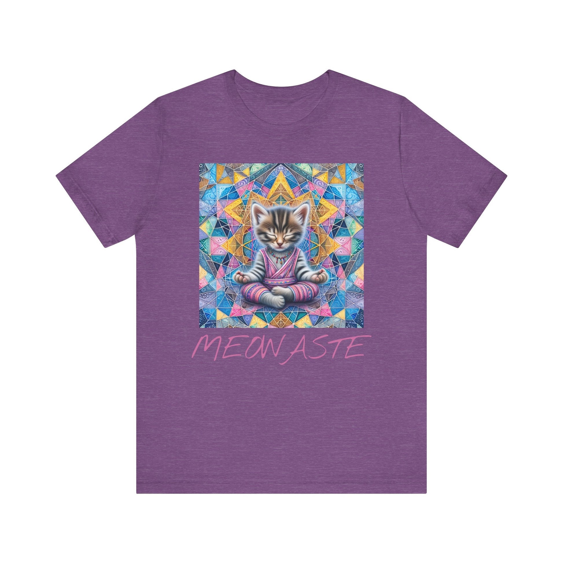 Kitten Meowaste T-Shirt, Cat Lover Gift, Yoga Tee, Relaxation Shirt, Meditation Top - Resonating Crystal Creations