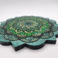 Large Green Mandala Charging Plate - Resonating Crystal Creations