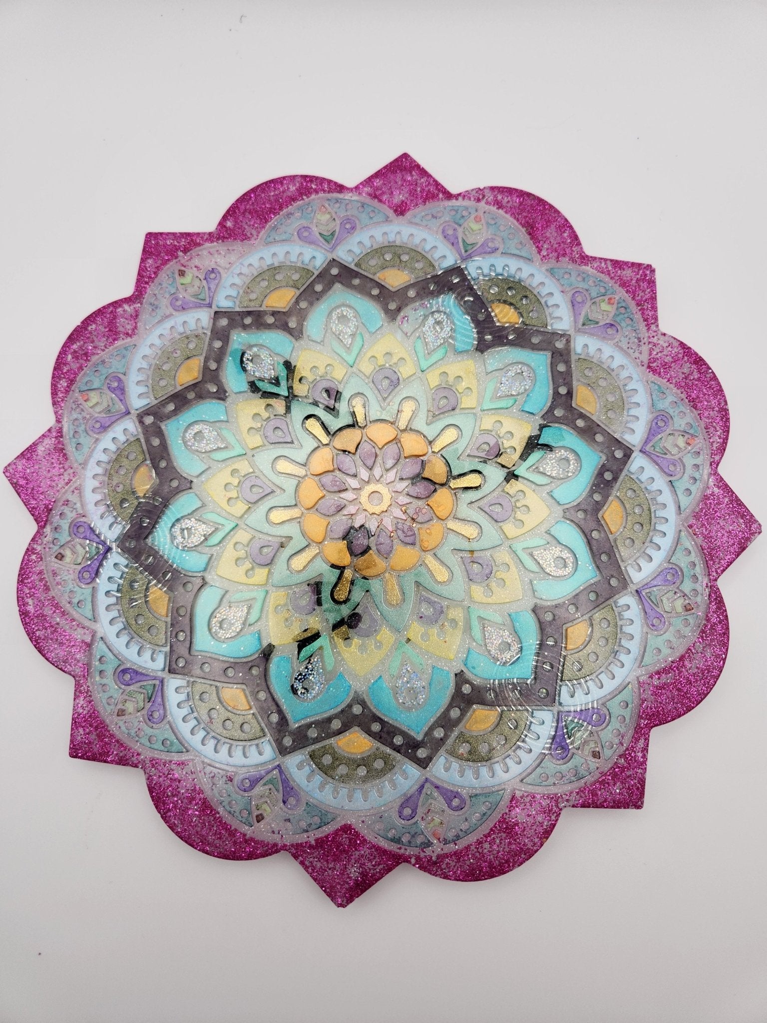 Large Mandala Charging Plate - Resonating Crystal Creations