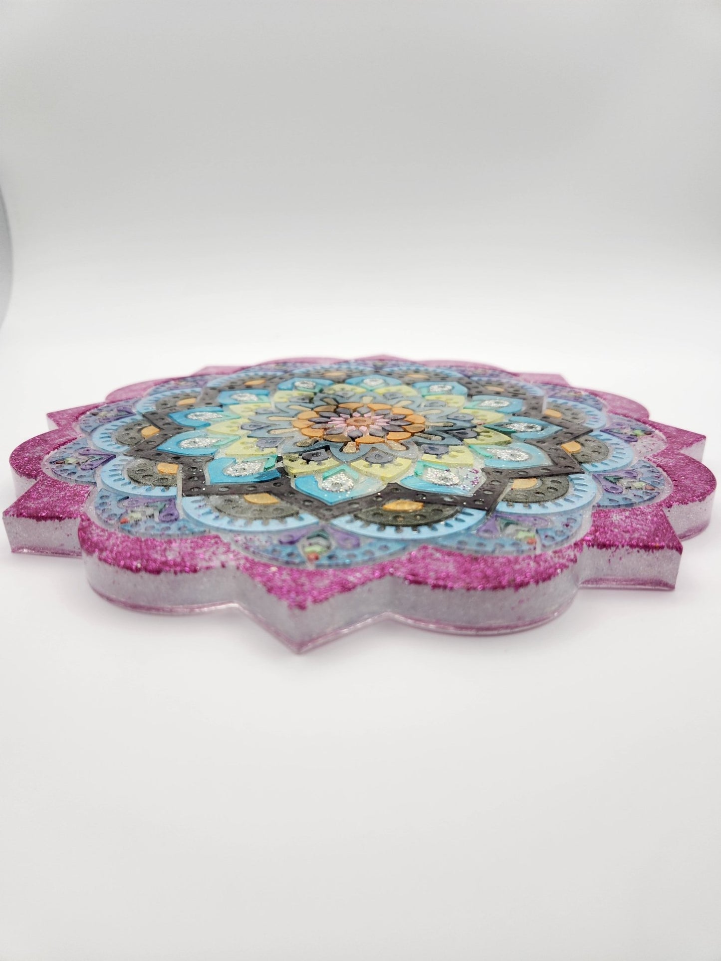 Large Mandala Charging Plate - Resonating Crystal Creations