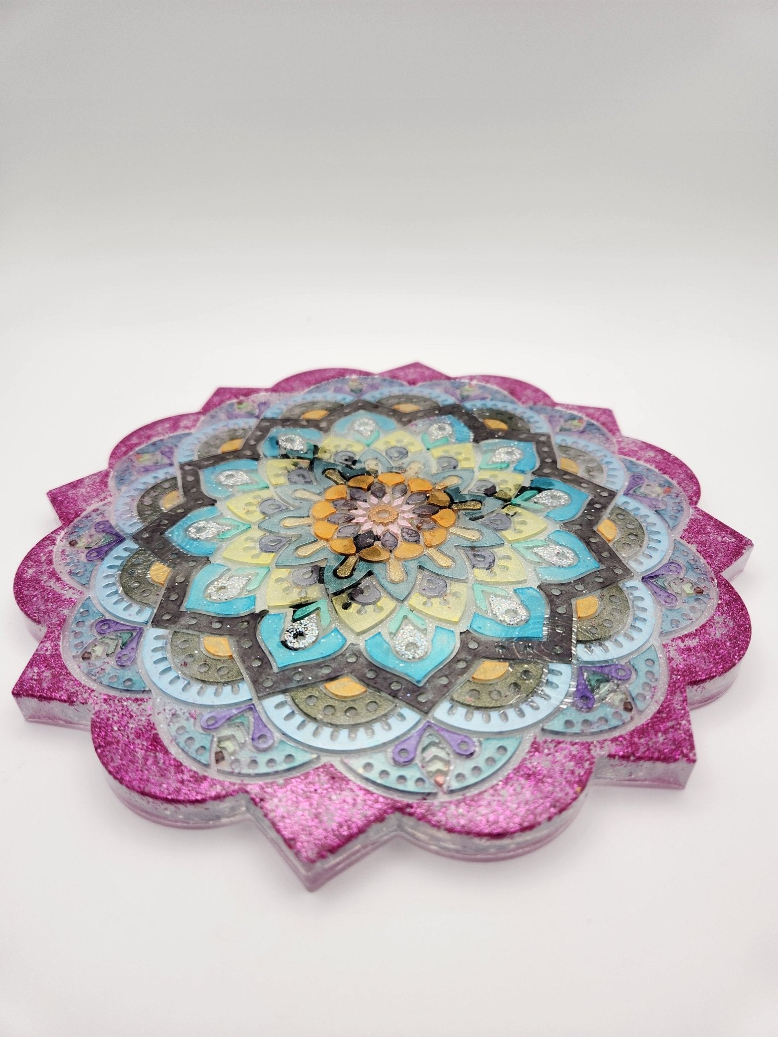 Large Mandala Charging Plate - Resonating Crystal Creations