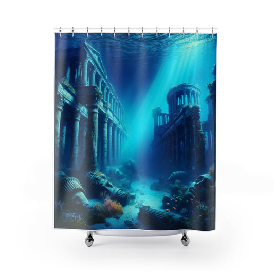 Lost City of Atlantis Shower Curtain - Resonating Crystal Creations