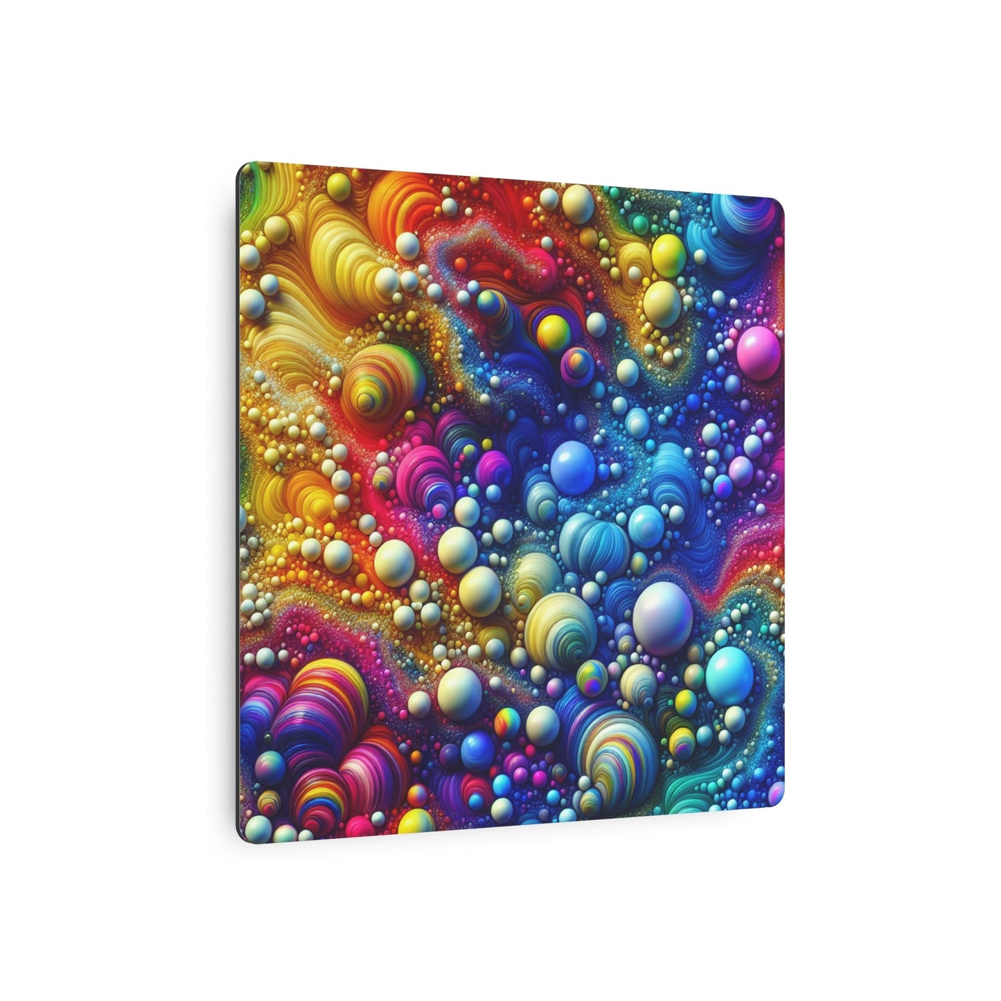 Metal Art Sign - Rainbow Bubbles Wall Decor - Resonating Crystal Creations