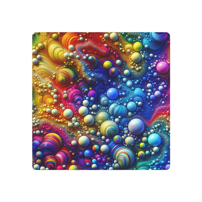 Metal Art Sign - Rainbow Bubbles Wall Decor - Resonating Crystal Creations